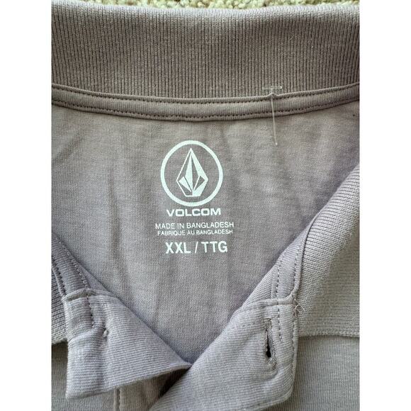 NWT - VOLCOM pull over polo shirt, size XXLarge, Purple/Gray color - Picture 4 of 9